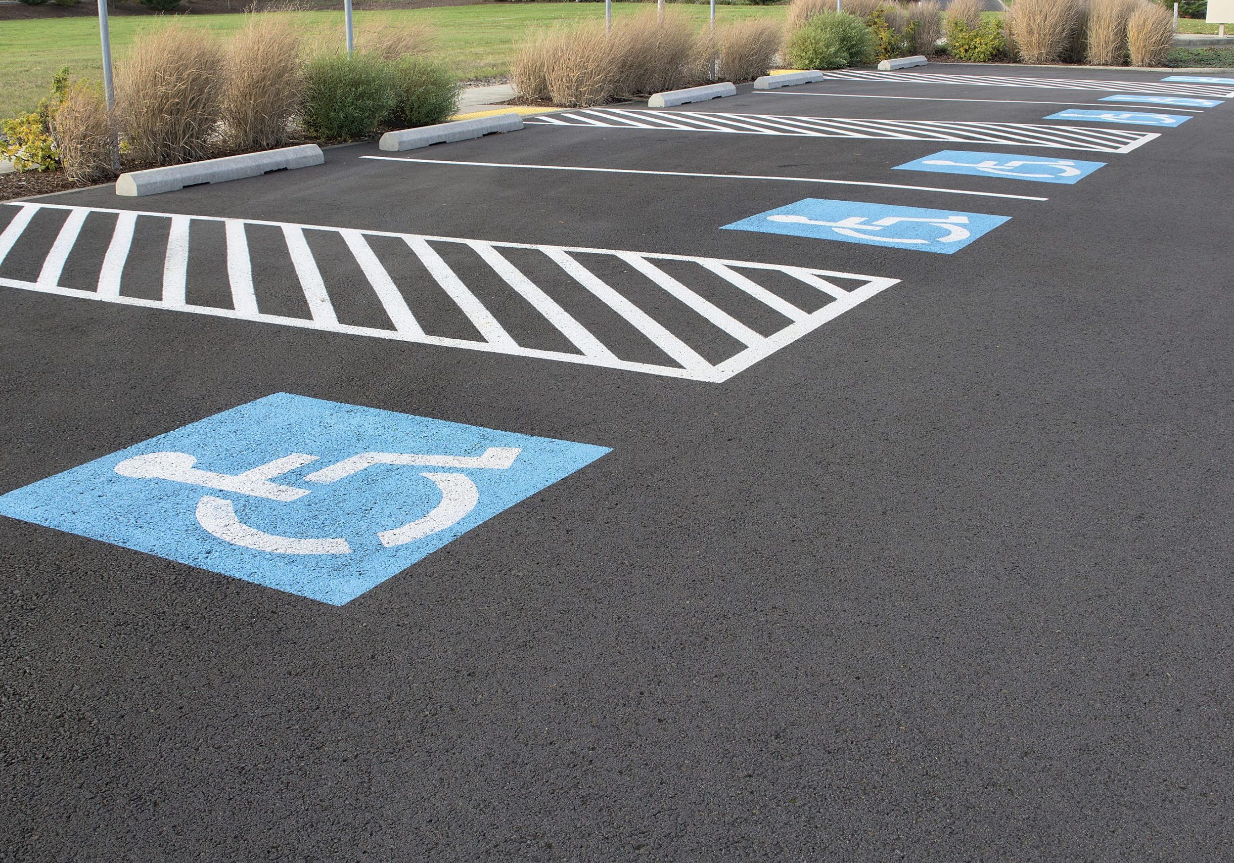 Handicapped Parking Space at Business Location Parking Lot